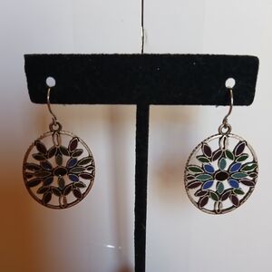 Four Pair Of Multicolor Dangle Earrings